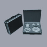 Koffer für Porzellan-Kollektionen mit eingebauten Musterteilen, glattes Tablett